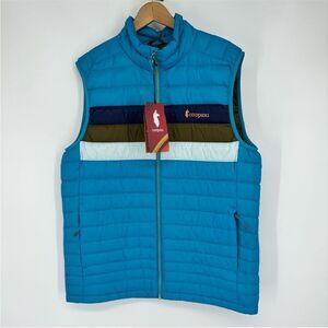 Cotopaxi Fuego Down Vest - Men's Size XL Mineral Blue Stripes